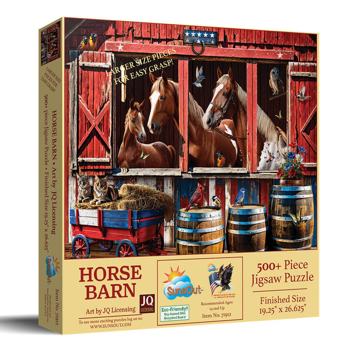 1156 Horse Barn 500+ pc Puzzle