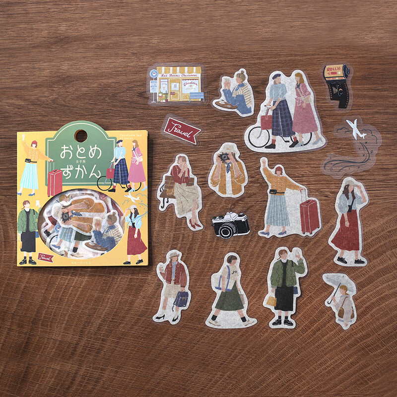 BGM Deco Sticker - Coordinate Seal - Maiden Illustrated Book - Girl's Trip