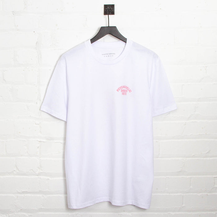 1972 Psychedelic Disco Back Print - Tshirt - White Pink