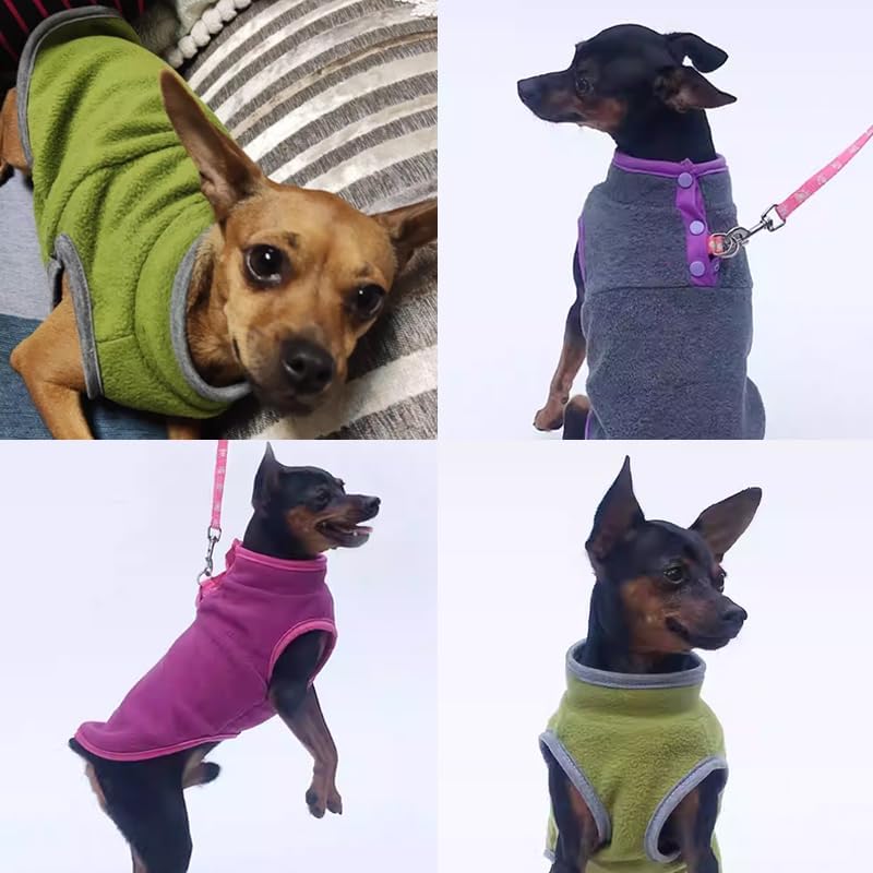 Cozy dog winter vest - durable polyester jacket for small breeds (Blue)
