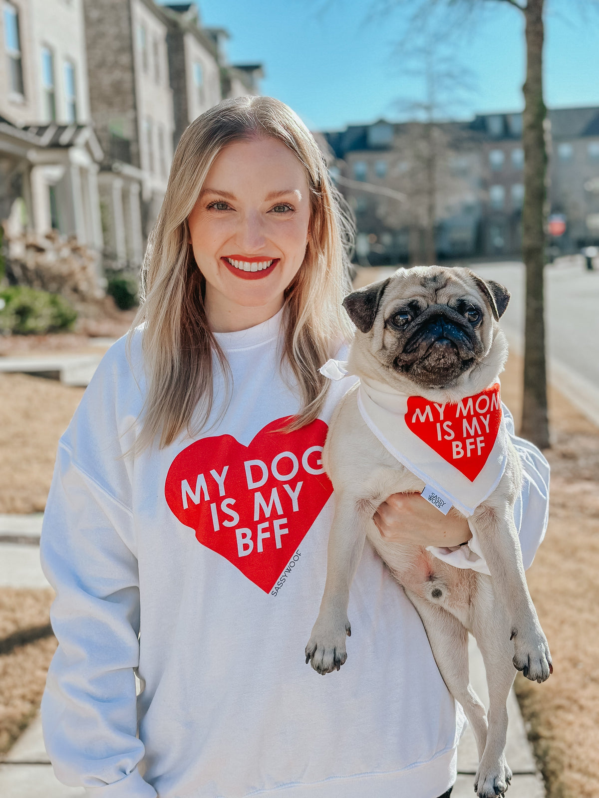 Sweatshirt - My Dog is my BFF (RED)