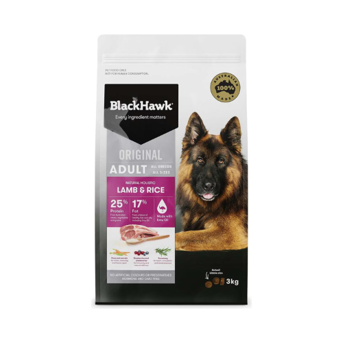 Black Hawk - Original Adult Lamb and Rice Dry Dog Food 3kg