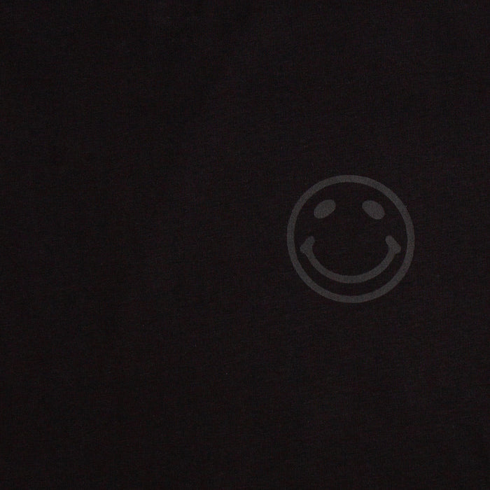 Black On Black Side Smiley - Tshirt - Black