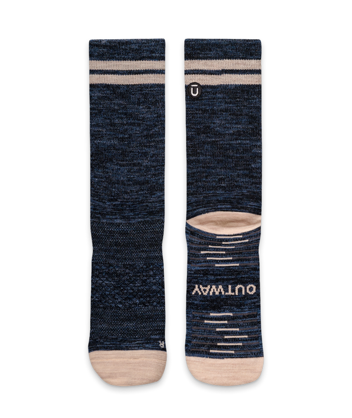 Cobalt Merino Wool Lite Crew Socks