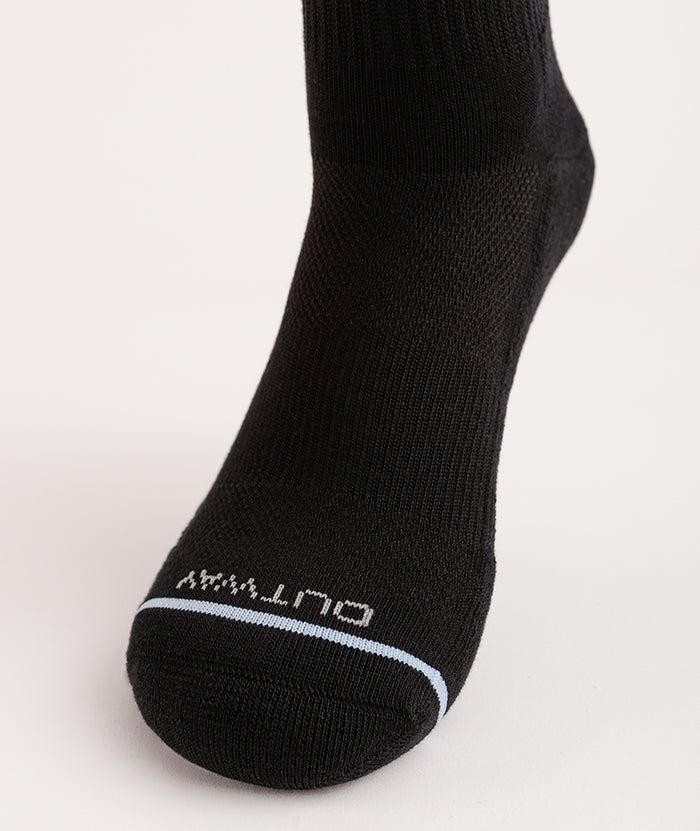 Flagship Black Supima Cotton Crew Socks