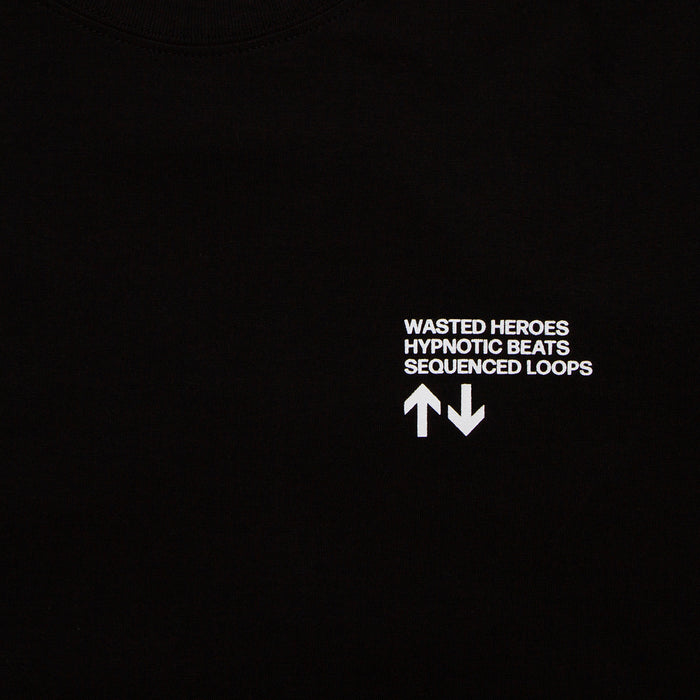 Green Sequence Sphere Back Print - Tshirt - Black