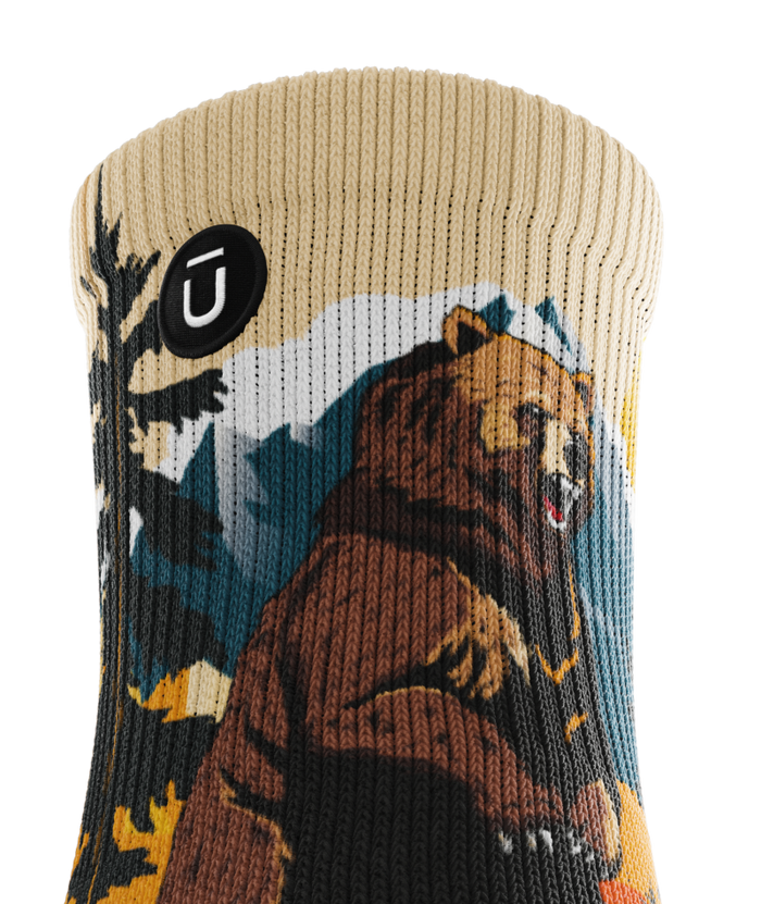 Grizzly Bear Athletic Quarter Socks