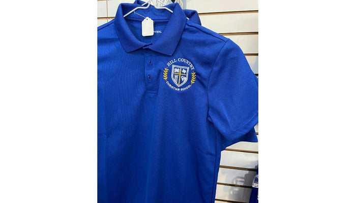 HCCS Royal Blue DRI FIT Polo with Logo