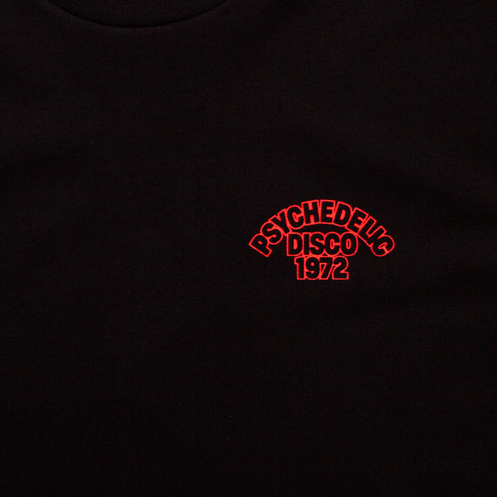 Outline 1972 Psychedelic Disco Back Print - Tshirt - Black