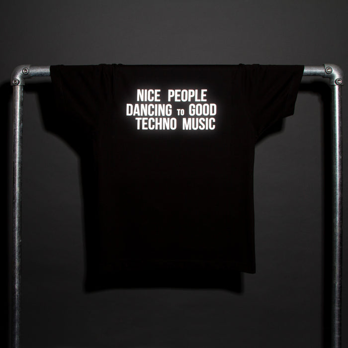 Reflective Peoples Techno Back Print - Tshirt - Black