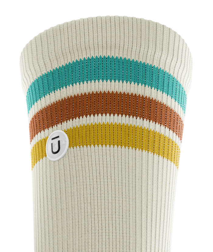 Retro Off White Athletic Crew Socks