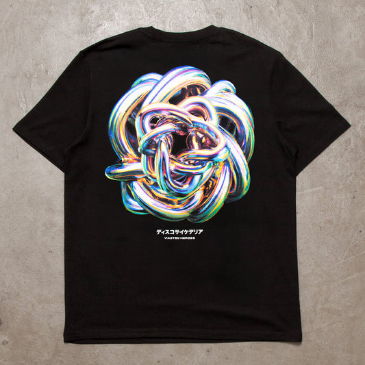 025 Disco Psychedelia Back Print - Tshirt - Black