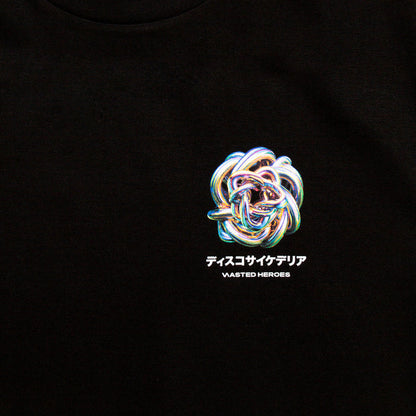 025 Disco Psychedelia Front Print - Tshirt - Black