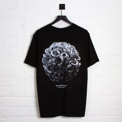 028 Disco Psychedelia Back Print - Tshirt - Black