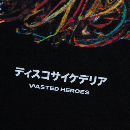 029 Disco Psychedelia Back Print - Tshirt - Black