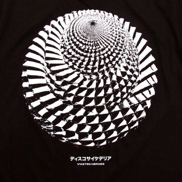 035 Disco Psychedelia Back Print - Tshirt - Black