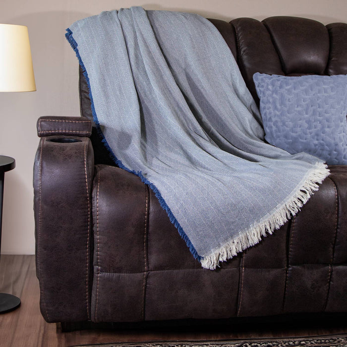 100% Cotton Patterned Throw Blankets – 58″ x 62″: Black Diamond
