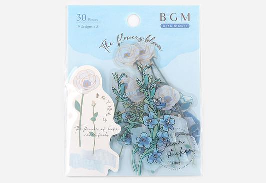 BGM Flake Sticker - Blossom - Blue