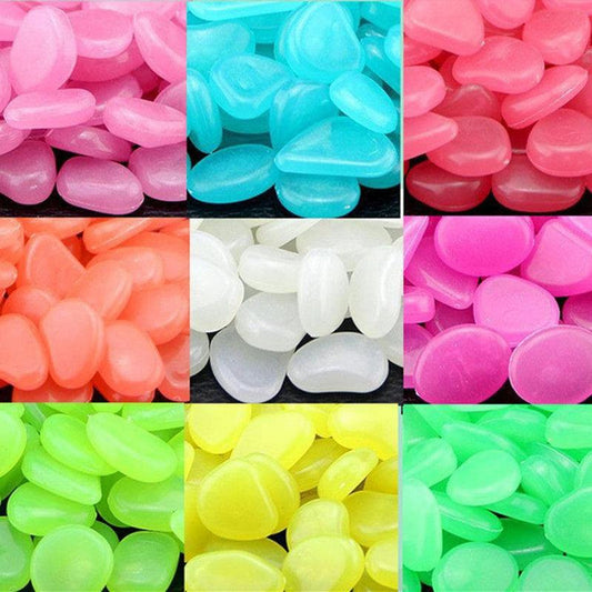 100Pcs Glow in the Dark Garden Pebbles - foxberryparkproducts