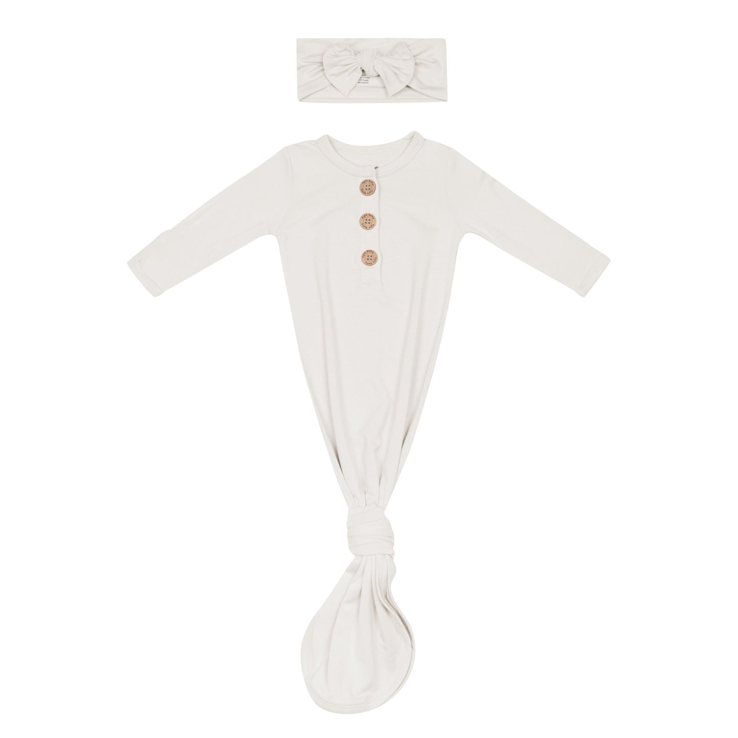 Knotted Gown with Bow Set in Oat