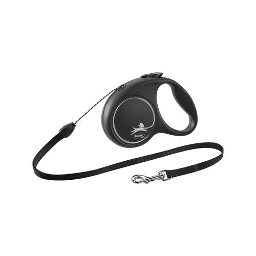 Flexi - Fun 5m Black Retractable Cord Small Dog Lead