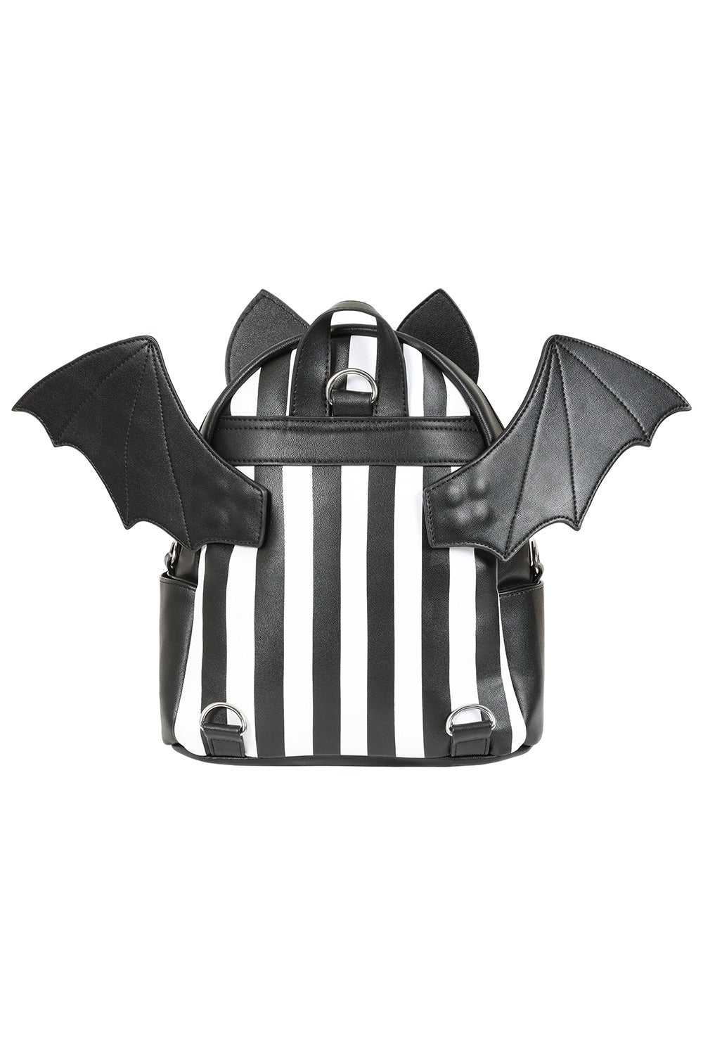 Black and White Striped Batwing Backpack