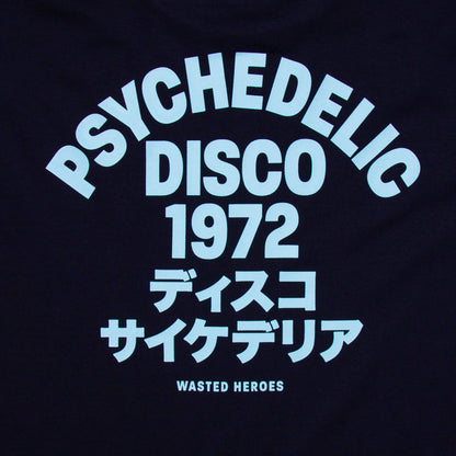 1972 Psychedelic Disco Back Print - Tshirt - French Navy
