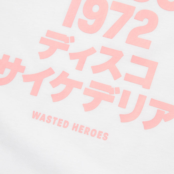 1972 Psychedelic Disco Back Print - Tshirt - White Pink