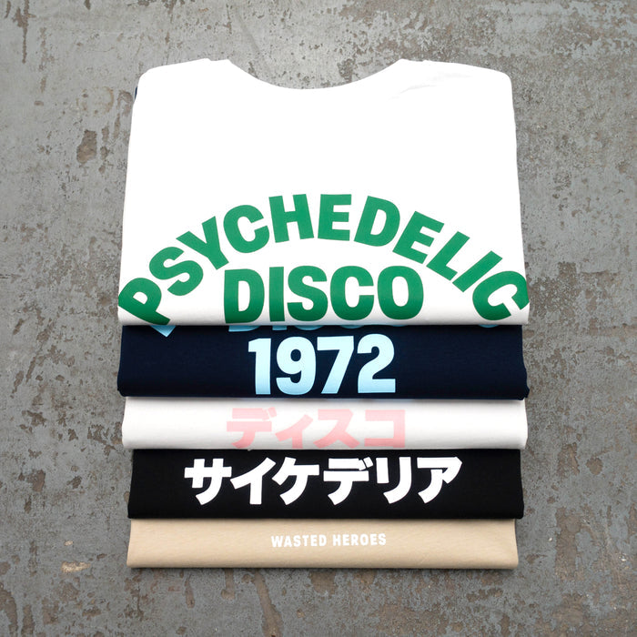 1972 Psychedelic Disco Back Print - Tshirt - White Pink
