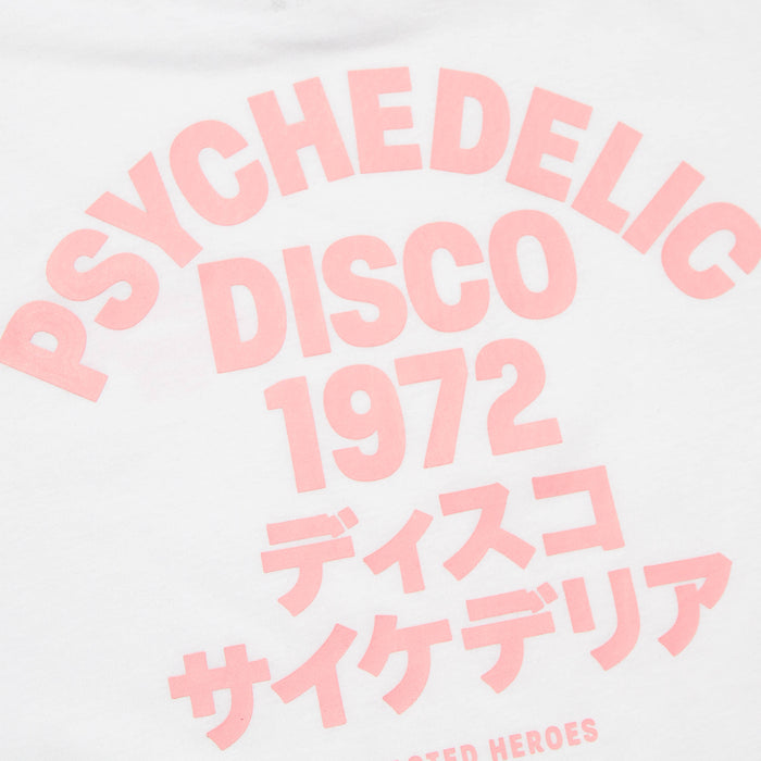 1972 Psychedelic Disco Back Print - Tshirt - White Pink