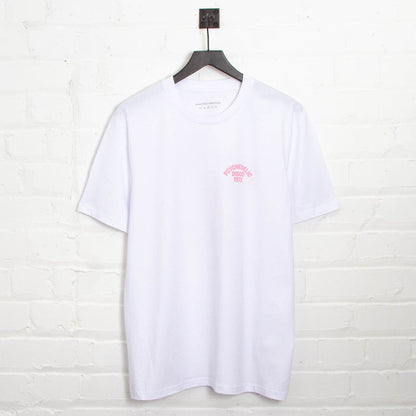 1972 Psychedelic Disco Back Print - Tshirt - White Pink