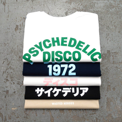1972 Psychedelic Disco Front Print - Tshirt - French Navy