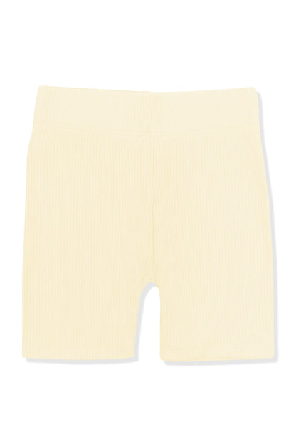 Ribbed Toddler Biker Shorts in Chamomile