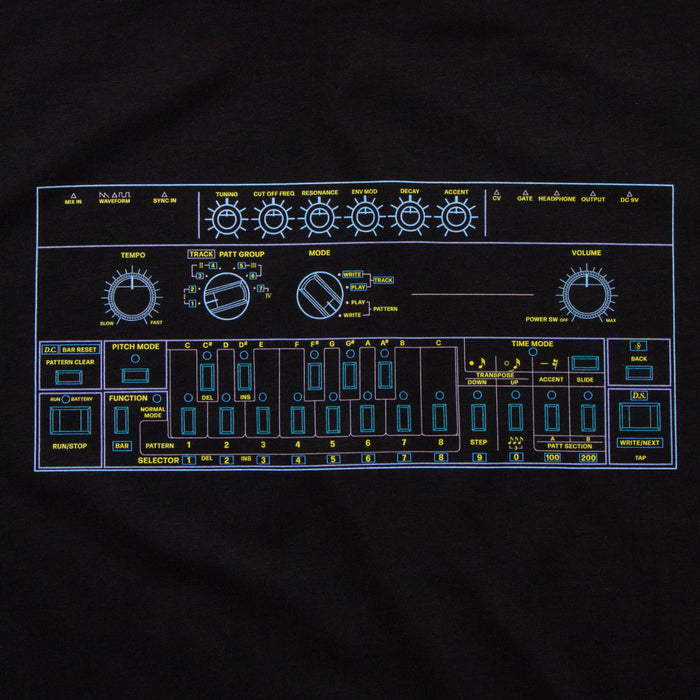 303 Colours Front Print - Tshirt - Black