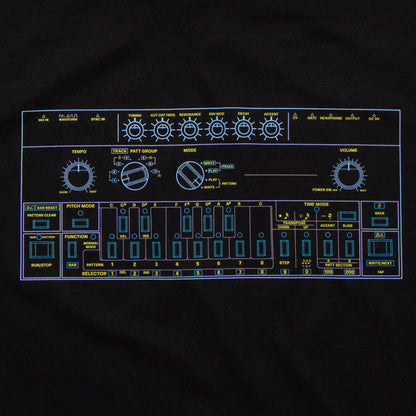 303 Colours Front Print - Tshirt - Black