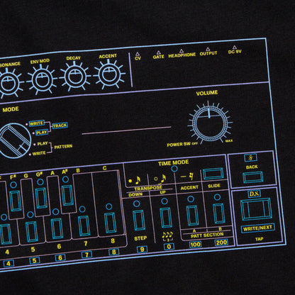 303 Colours Front Print - Tshirt - Black