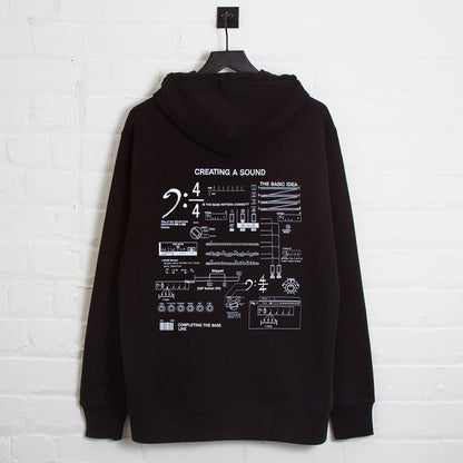 303 Sound Back Print - Hood - Black