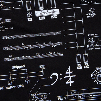 303 Sound Back Print - Tshirt - Black