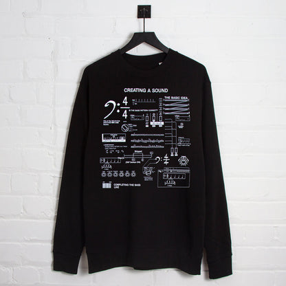 303 Sound Front Print - Sweatshirt - Black