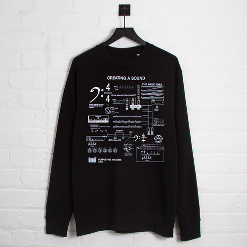 303 Sound Front Print - Sweatshirt - Black
