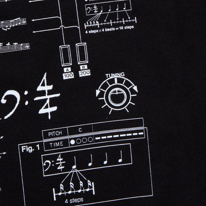 303 Sound Front Print - Sweatshirt - Black