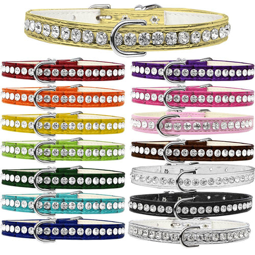 Faux Croc Beverly Style Dog Collar