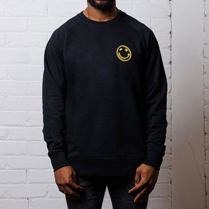 3D Side Smiley - Sweatshirt - Black