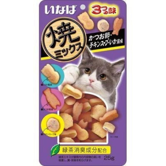 Ciao - (Soft Bits Mix) Tuna and Chicken Fillet with Dried Bonito Chicken Soup and Squid Flavor