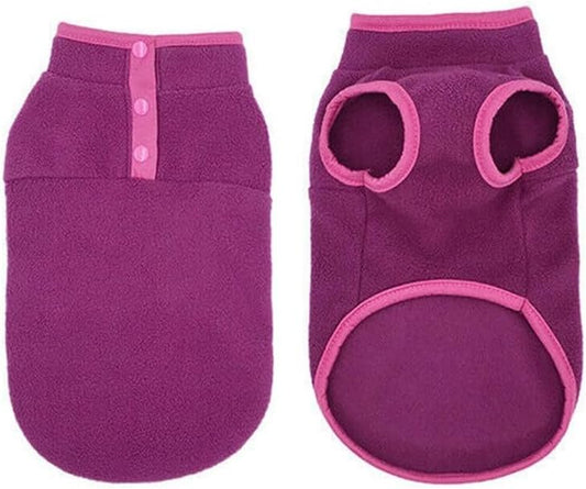Cozy dog winter vest - durable polyester jacket for small breeds (Pink)