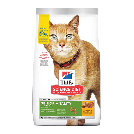 Hill's Science Diet - Adult 7+ Youthful Vitality Chicken & Rice Senior Dry Cat Food