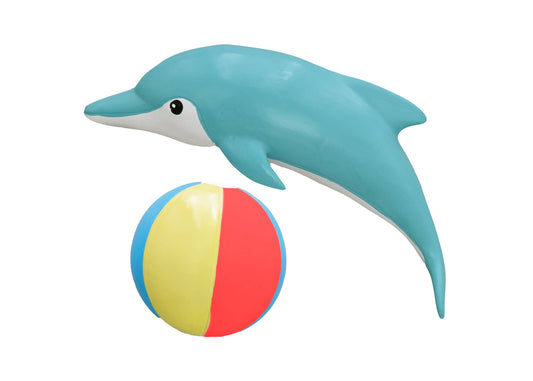 Multipet Minipet Dolphin and Beach Ball Latex Dog Toy 2pk
