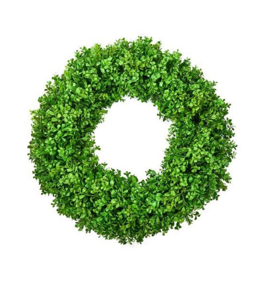30” boxwood round wreath