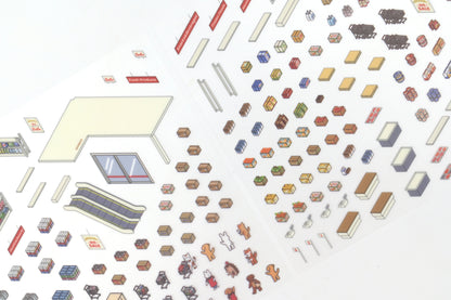 BGM Deco 2.5D Sticker - Diorama - Supermarket