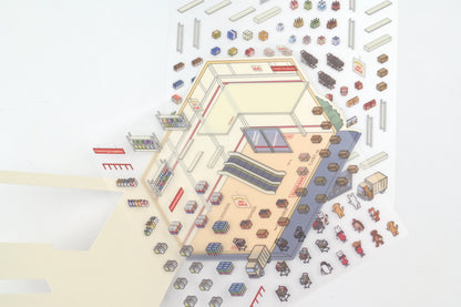 BGM Deco 2.5D Sticker - Diorama - Supermarket